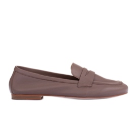 Marco Shoes Mokasíny bez podšívky hnědý