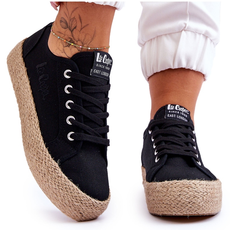 Módní pletené tenisky Lee Cooper LCW-23-31-1797L černé černá