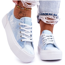 Platformové tenisky Lee Cooper LCW-23-31-1782L Modré modrý