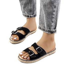 Černé dámské pantofle černý