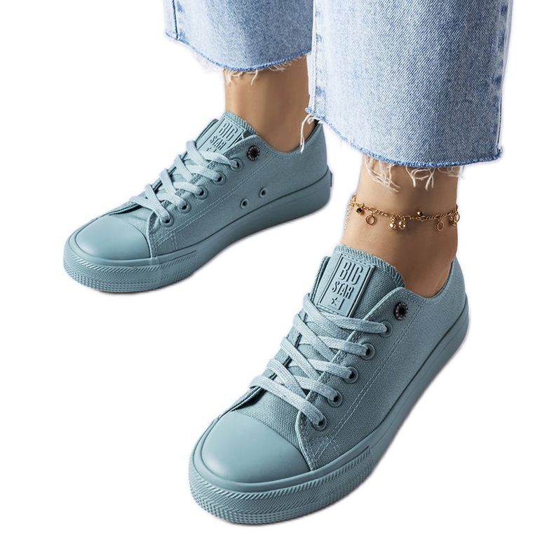 Zelené plátěné tenisky od Big Star LL274019 zelená