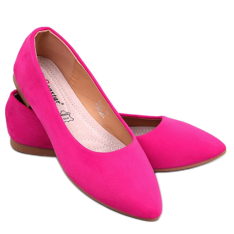 Seastar Balerínky z kůže Keys Fuchsia růžový