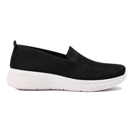 Dámská černá látková slip on Shelovet silná podrážka černý