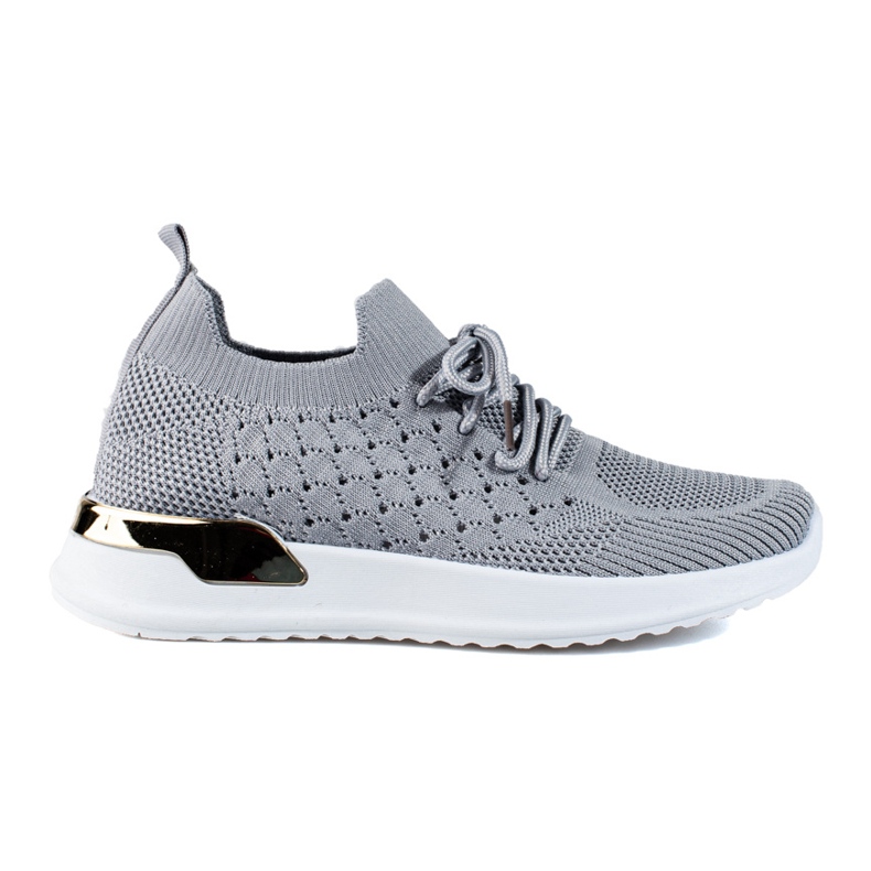 Šedé prolamované tenisky od Shelovet šedá