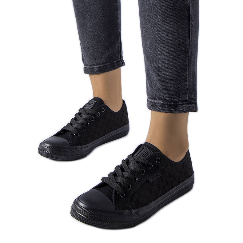 Černé síťované tenisky Big Star LL274072 černá