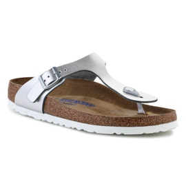 Brinkenstock Stříbrné žabky Birkenstock Giizeh W 1003675 stříbro
