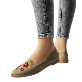 Zelené dekorativní baleríny Hillcrest zelený