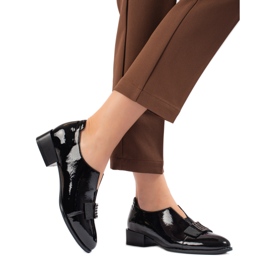 W. Potocki Lakované elegantní boty na vysokém podpatku Potocki černé černá