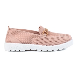 Dámská slip on látka Shelovet pudrově růžová růžový Dámská slip on látka Shelovet pudrově růžová růžový