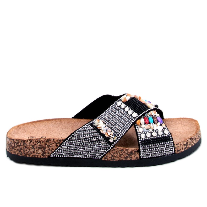 BM Korkové sklíčka Rezai Černé korálky černá