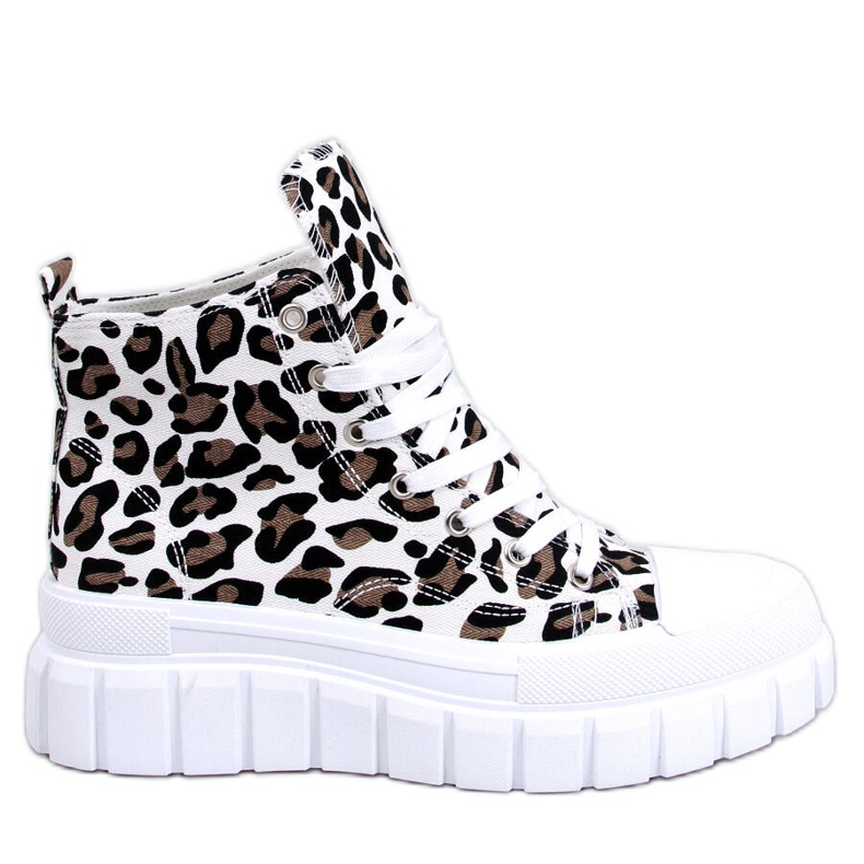 Vysoké tenisky Lion Leopard leopard bílý