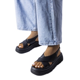 Černé sandály na platformě od Oakway černý