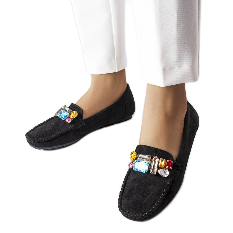 Černé mokasíny s koženou stélkou od Bertranda černá