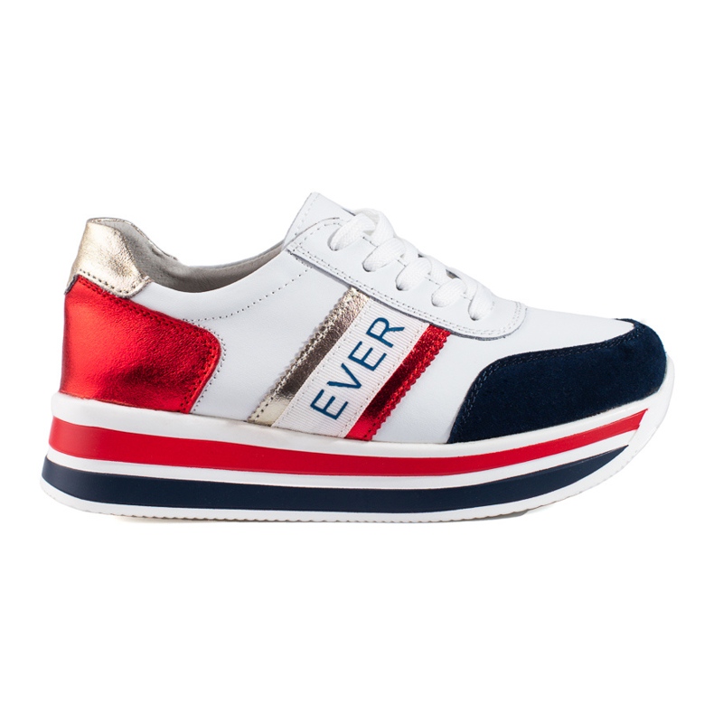 Tenisky Shelovet Chunky Sole White &amp; Navy bílý