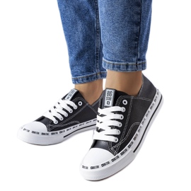 Černé prolamované tenisky Big Star FF274023 černý