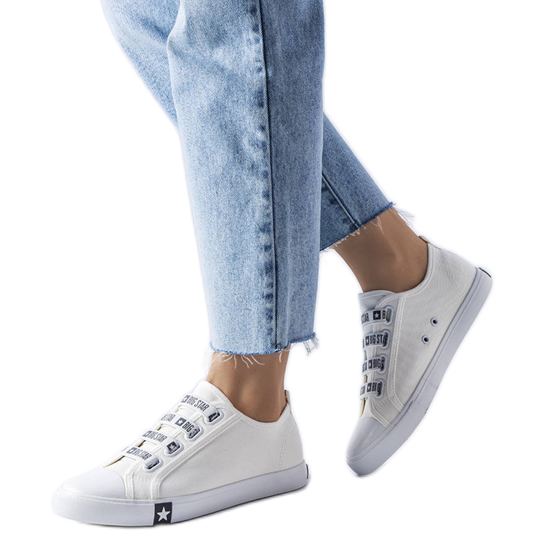 Bílé nazouvací tenisky Big Star HH274094 bílý