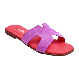 PS1 Dámské klasické semišové pantofle Purple Evana fialová