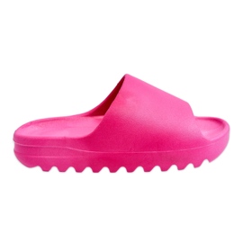 Módní pantofle na platformě Fuchsia Estella růžový
