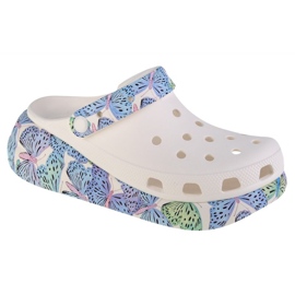 Clogs Crocs Classic Crush Butterfly Sandal W 208258-94S bílý Clogs Crocs Classic Crush Butterfly Sandal W 208258-94S bílý