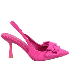 BM Lodičky na otevřeném podpatku Shirley Fuchsia růžový BM Lodičky na otevřeném podpatku Shirley Fuchsia růžový