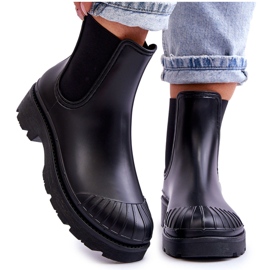BM Nazouvací gumové boty Jodhpur Boots Black Carme černý