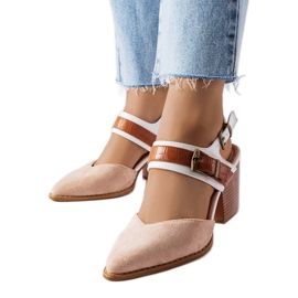 Béžové lodičky na jehlách od Hardouin béžový