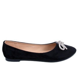 Baleríny Batten Black Almond Toe černý