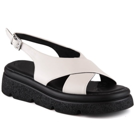 Dámské béžové sandály na platformě Jezzi 5473 béžový Dámské béžové sandály na platformě Jezzi 5473 béžový