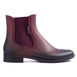Dámské chelsea boots T.Sokolski vínové barvy červený