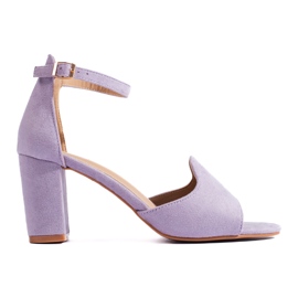 Fialové dámské sandály na vysokém podpatku značky W. Potocki fialový