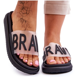 Vinceza Dámské pantofle na platformě Black Brave černý