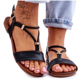 Dámské ploché sandály S.Barski KV-541-120 Black černý