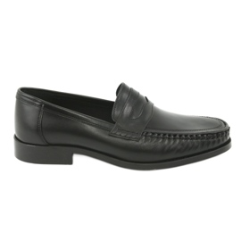 Pilbut Morello Men's Black Loafers Black 01 černý