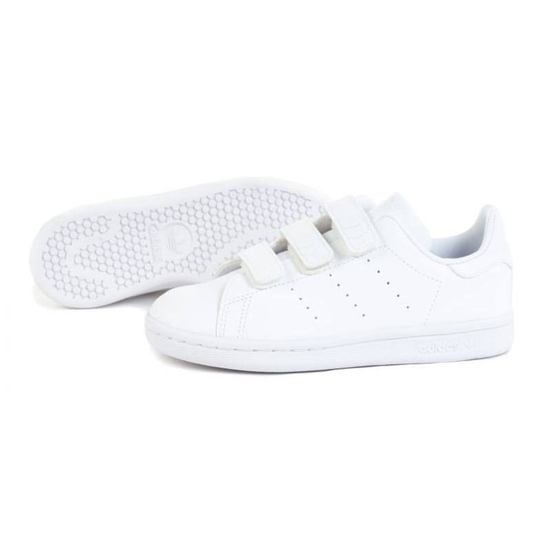Sportovní boty Adidas Stan Smith FX7535 bílé se suchým zipem bílý Sportovní boty Adidas Stan Smith FX7535 bílé se suchým zipem bílý