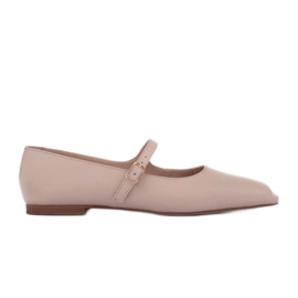 Marco Shoes Balerínky ve stylu Mary Jane béžový Marco Shoes Balerínky ve stylu Mary Jane béžový