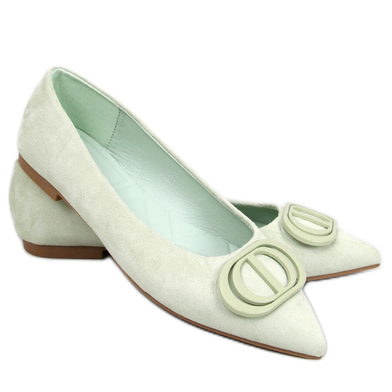 Arte Zelené balerínky s mandlovou špičkou zelená Arte Zelené balerínky s mandlovou špičkou zelená