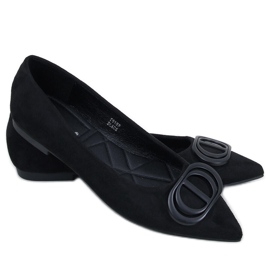 Arte Black baleríny s mandlovou špičkou černý