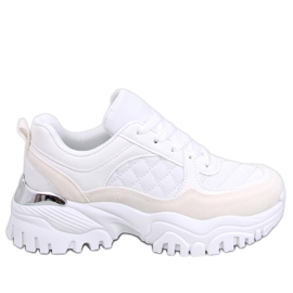 Bílé tenisky na klínku Ortega bílý Bílé tenisky na klínku Ortega bílý