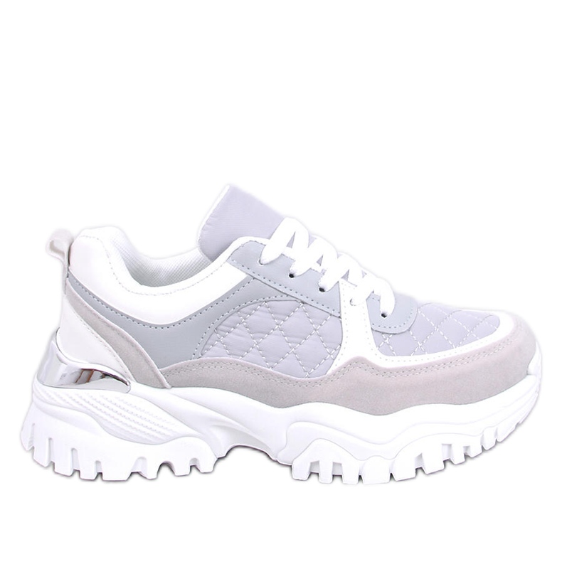 Šedé tenisky na klínku Ortega fialový Šedé tenisky na klínku Ortega fialový