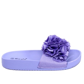 Dámské pantofle s květinami Traille Purple fialová