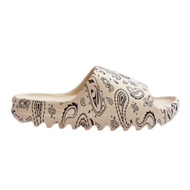 PS1 Módní dámské pantofle na masivní platformě béžový loret PS1 Módní dámské pantofle na masivní platformě béžový loret