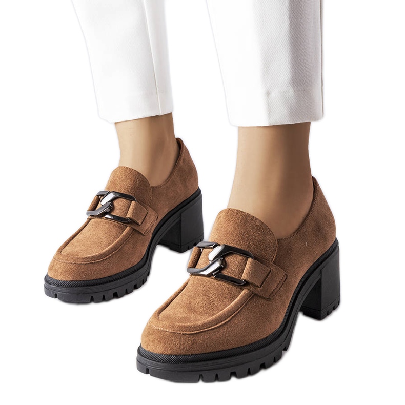 Hnědé boty s koženou stélkou značky Vinceza hnědý