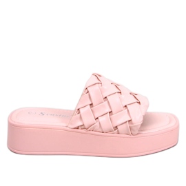 Sandály na klínku Inaba Pink růžový Sandály na klínku Inaba Pink růžový