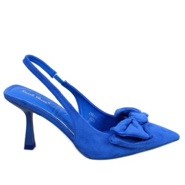 PA1 Shirley Blue lodičky na otevřeném podpatku modrý PA1 Shirley Blue lodičky na otevřeném podpatku modrý