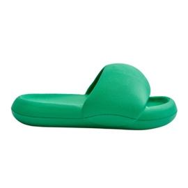 Dámské lehké pěnové pantofle na platformě Green Milton zelená