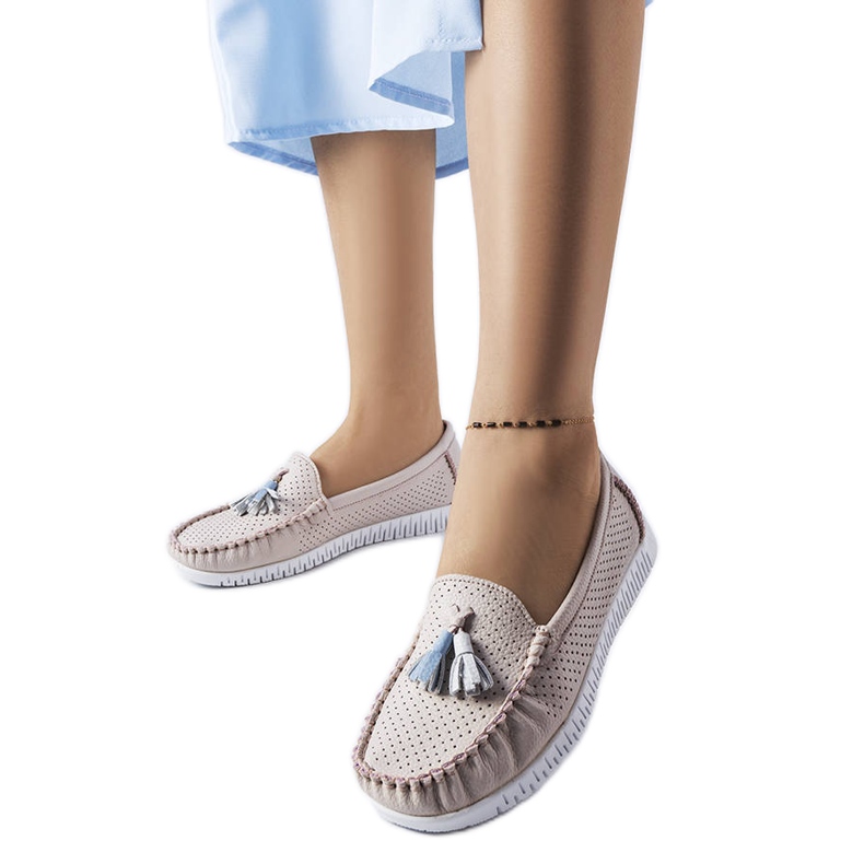 Růžové kožené mokasíny Maryville růžový