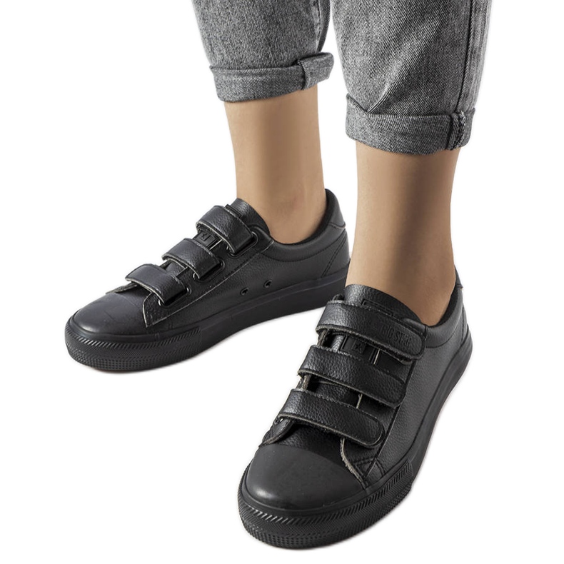 Černé tenisky na suchý zip Big Star LL274A206 černá