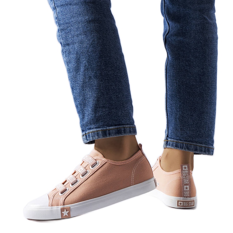 Růžové slip-on tenisky od Big Star HH274096 růžový