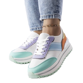 Zelené tenisky s třpytivými vsadkami od Lang zelená Zelené tenisky s třpytivými vsadkami od Lang zelená