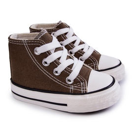 Dětské vysoce zelené khaki tenisky zelený